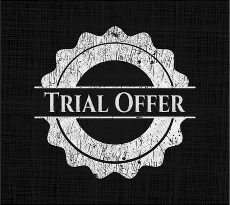 Trial Offer written on a blackboard