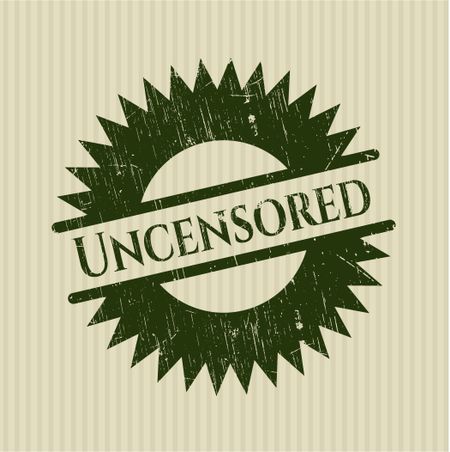 Uncensored grunge stamp