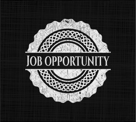 Job Opportunity chalk emblem