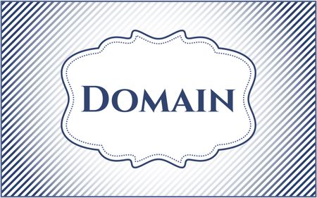 Domain poster or card