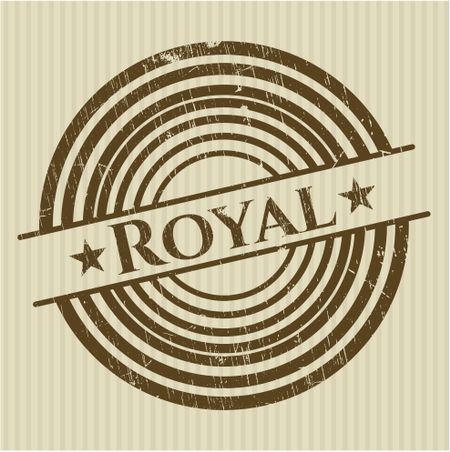 Royal rubber seal with grunge texture