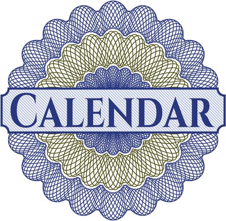 Calendar money style rosette