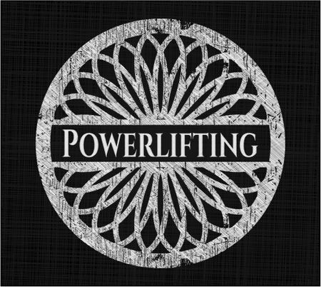 Powerlifting written on a blackboard