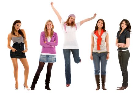beautiful-group-happy-fullbody-women-isolated-35827774 Beautiful group of happy fullbody women isolated