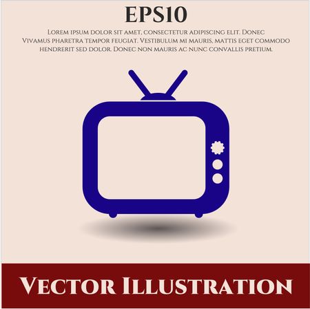 Old TV (Television) icon vector illustration