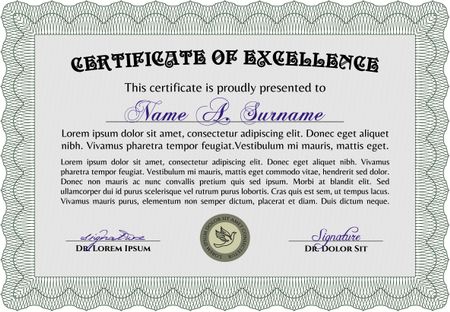 Diploma. Vector pattern that is used in currency and diplomas.Complex background. Nice design. 