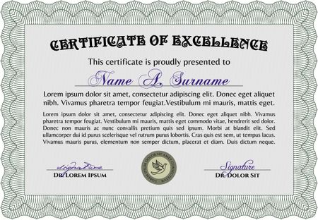 Diploma. Vector pattern that is used in currency and diplomas.Complex background. Nice design.