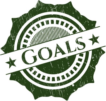 Goals rubber stamp with grunge texture