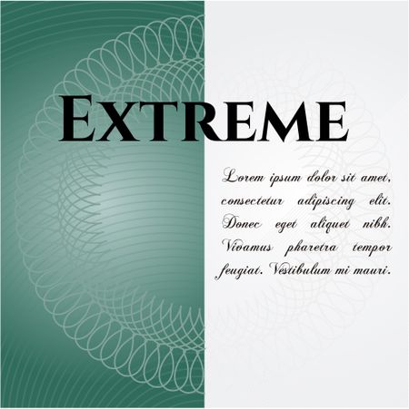 Extreme vintage style card or poster