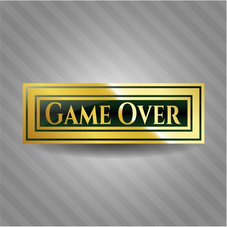 Game Over gold emblem or badge