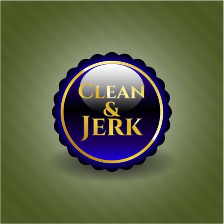 Clean & Jerk gold shiny badge