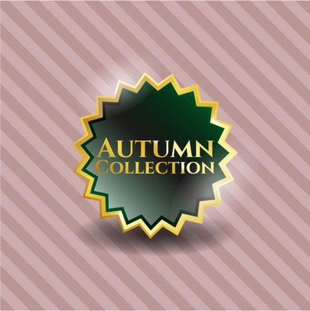 Autumn Collection golden emblem or badge