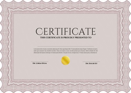 Certificate. Detailed.With background. Good design. 