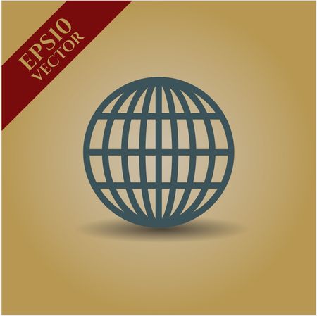 Globe (website) icon or symbol