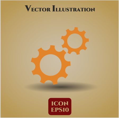 Gear (Team work) vector icon or symbol