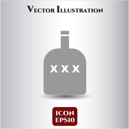 Bottle of alcohol vector symbol