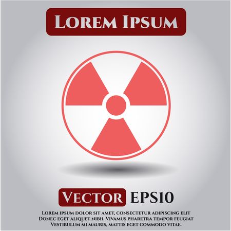 Nuclear, radioactive vector symbol