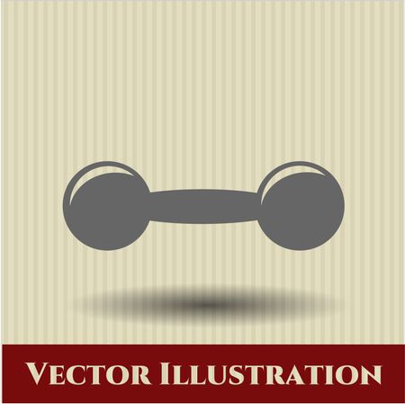 Dumbbell vector icon or symbol