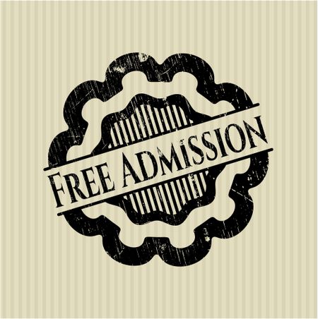 Free Admission grunge stamp