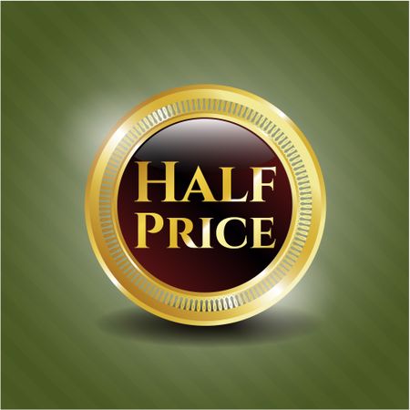 Half Price gold badge or emblem