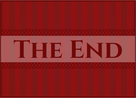 The End banner or card
