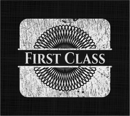 First Class chalk emblem