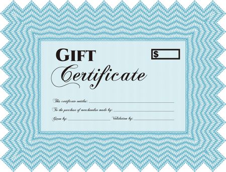 Gift certificate. Elegant design. Customizable, Easy to edit and change colors.Printer friendly. 