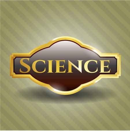 Science gold emblem or badge