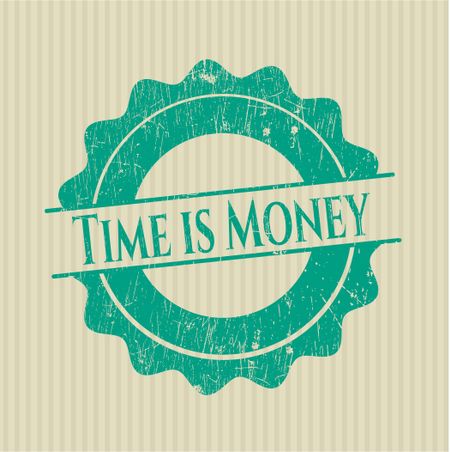 Time is Money rubber grunge texture seal