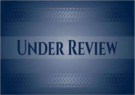 Under Review poster or card