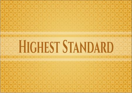 Highest Standard card or banner