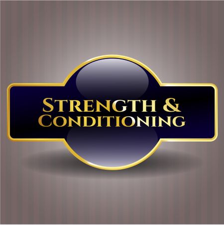 Strength and Conditioning gold emblem or badge