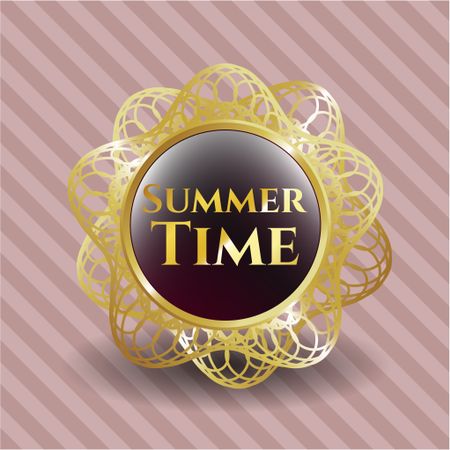 Summer Time gold badge or emblem