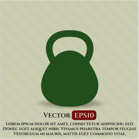 Kettlebell vector icon or symbol