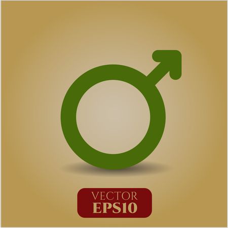 Male vector icon or symbol