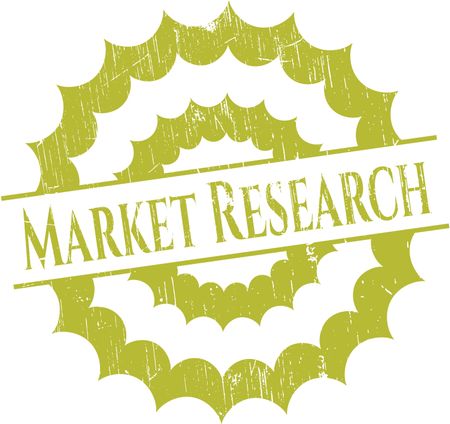 Market Research rubber grunge texture stamp
