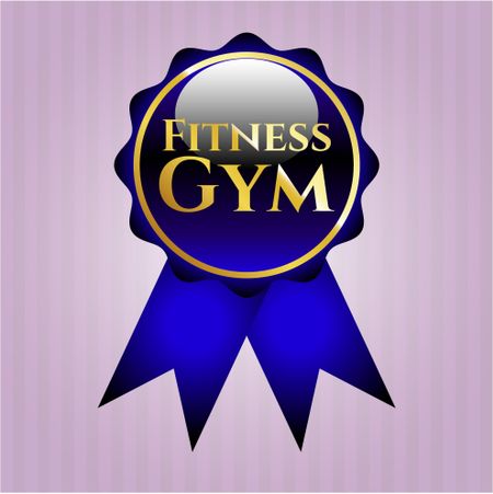 Fitness Gym gold shiny badge