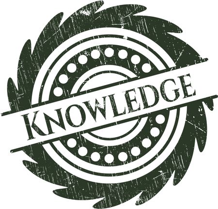 Knowledge grunge stamp