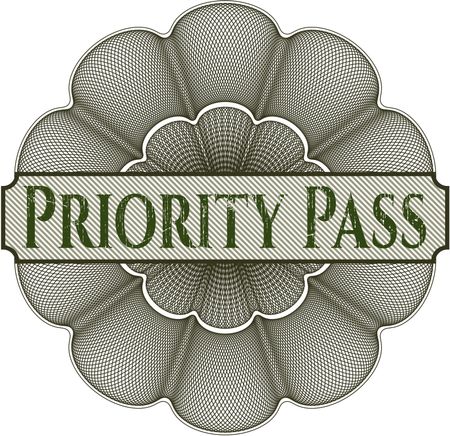 Priority Pass money style rosette