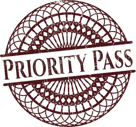 Priority Pass grunge seal