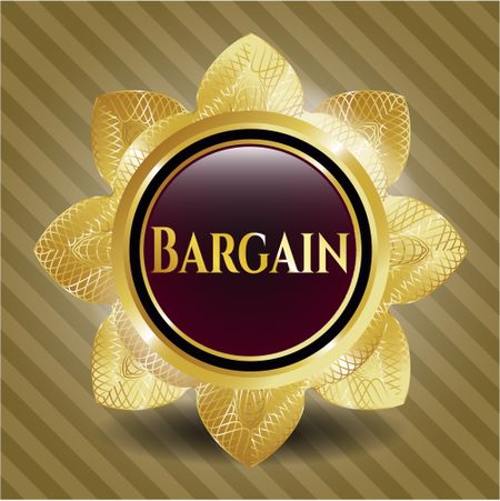 Bargain gold shiny emblem