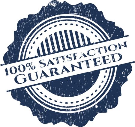 100% Satisfaction Guaranteed rubber grunge seal