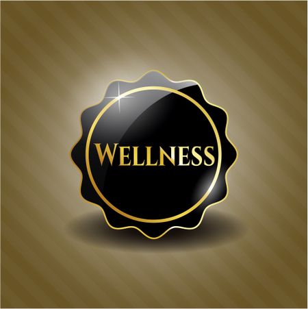 Wellness black emblem or badge, modern style