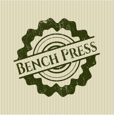 Bench Press rubber grunge stamp
