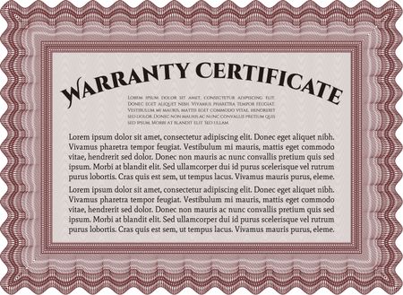 Sample Warranty template. With sample text. With sample text. Perfect style. 