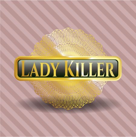 Lady Killer gold badge or emblem