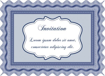 Retro invitation template. Excellent complex design. With linear background. Customizable, Easy to edit and change colors.