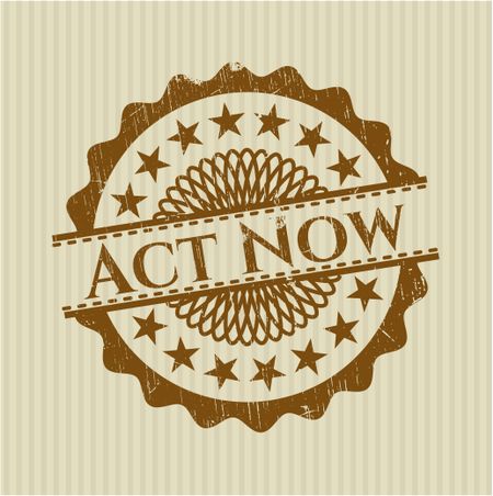 Act Now rubber grunge seal
