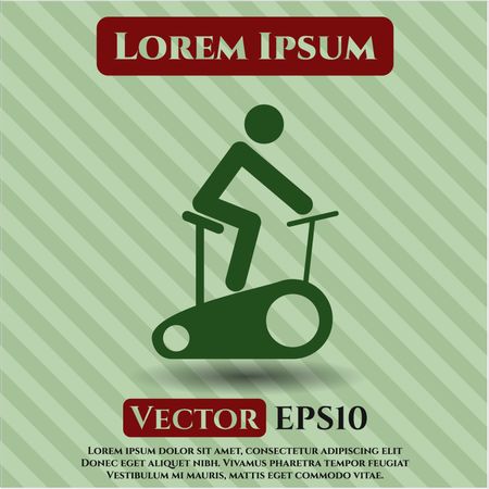 Stationary bike vector icon or symbol