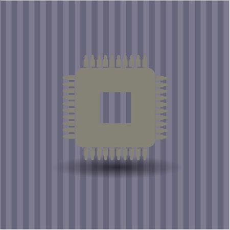 Microchip, microprocessor icon